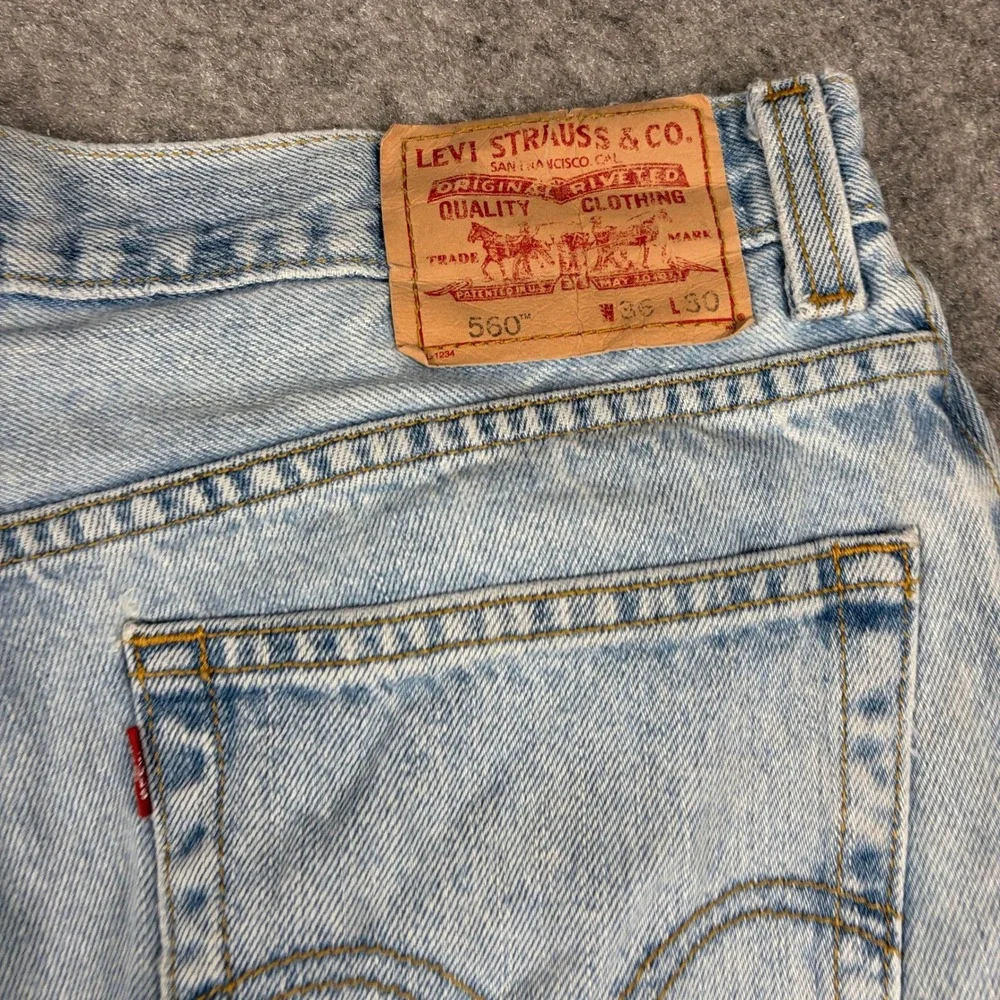 Levi 560‎ Jeans Mens 36x30 Comfort Fit Light Wash Baggy Denim Loose Leg Y2K 00s